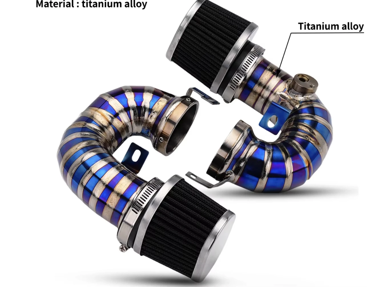 For BOBBER 1200 Twist Shape titanium Exhaust and titanium Air Filter Element 5
