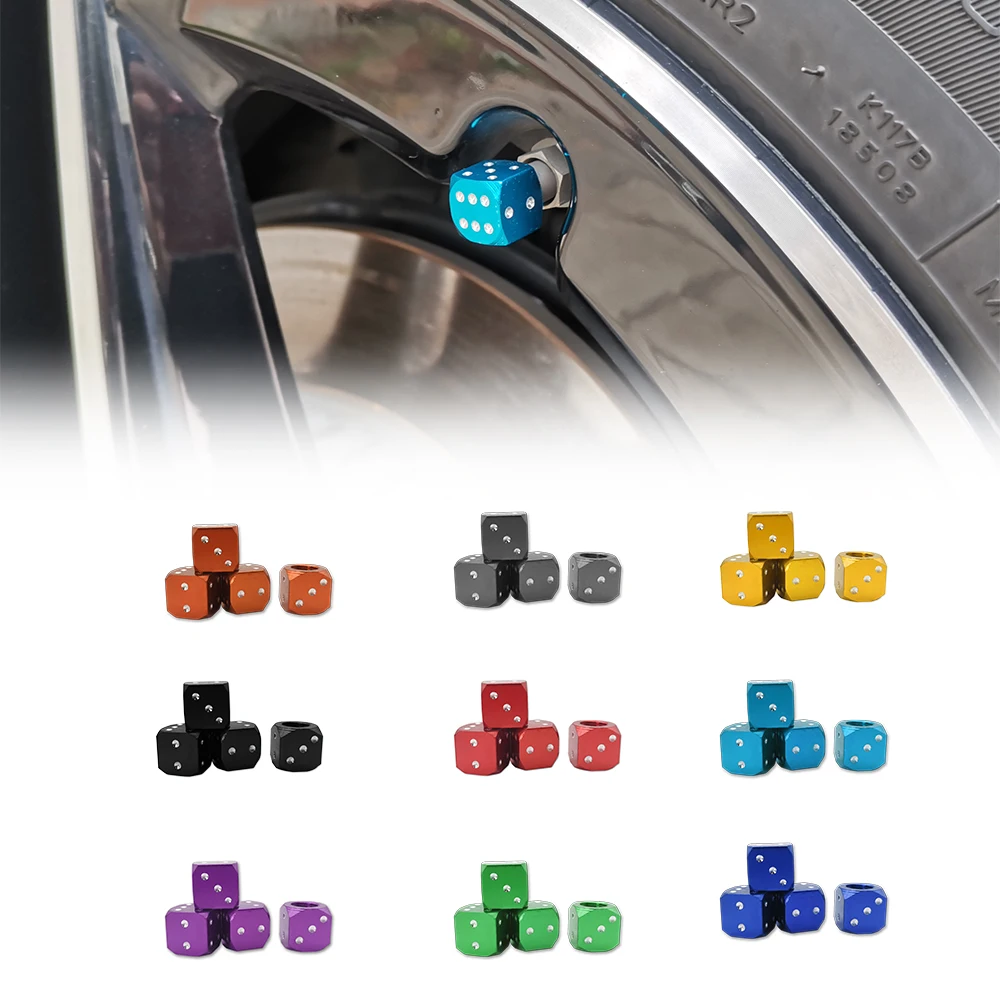 

4Pcs Car Tyre Valve Stem Caps Motorcycle Tubeless Wheel Tyre Valve Stems Caps Aluminum Alloy Tire Tyre Tires Valve Stem Caps