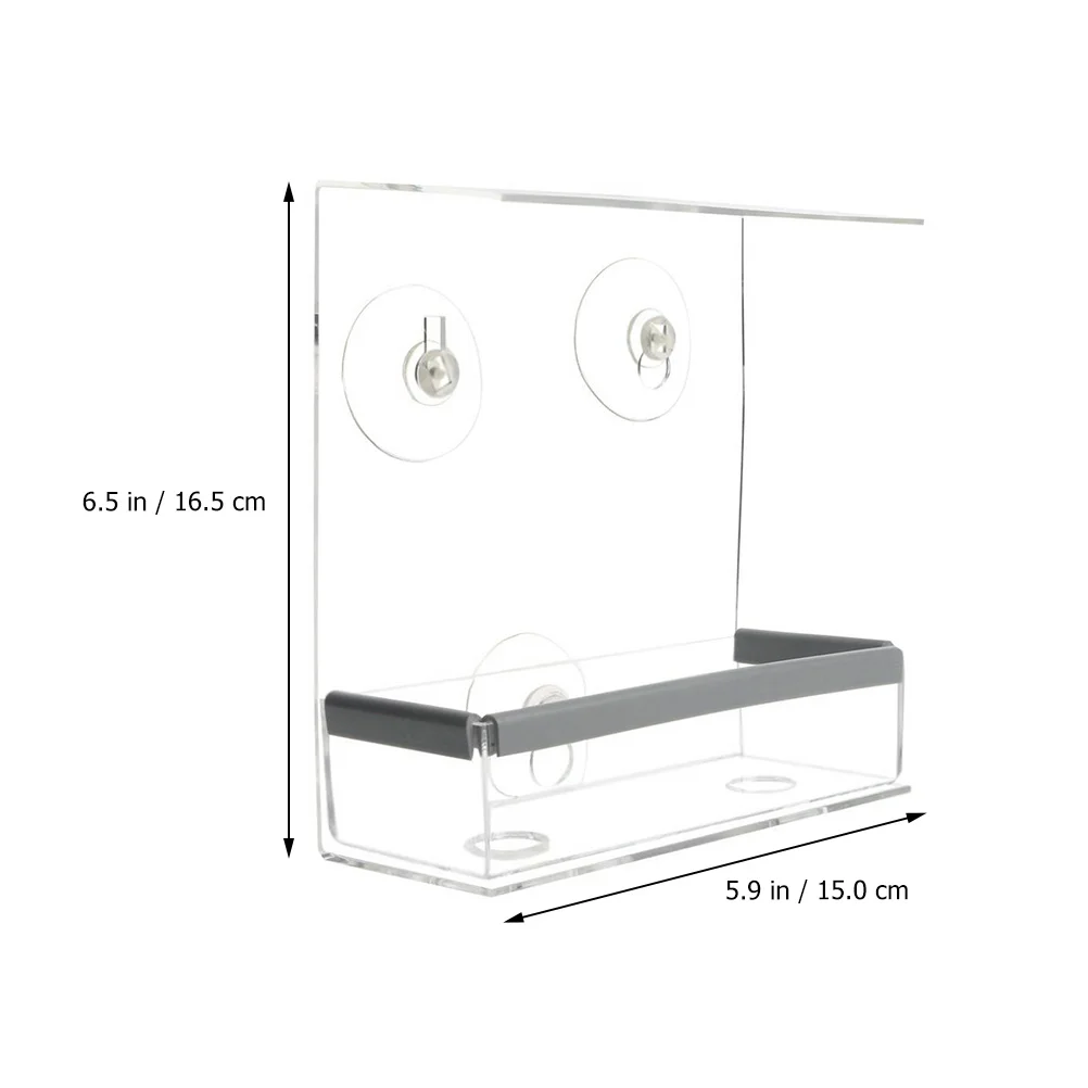 

Hanging Bird Feeder Acrylic Transparent Outdoor Food Container Weather Resistant Reusable Bird Supply For Parrot Pet