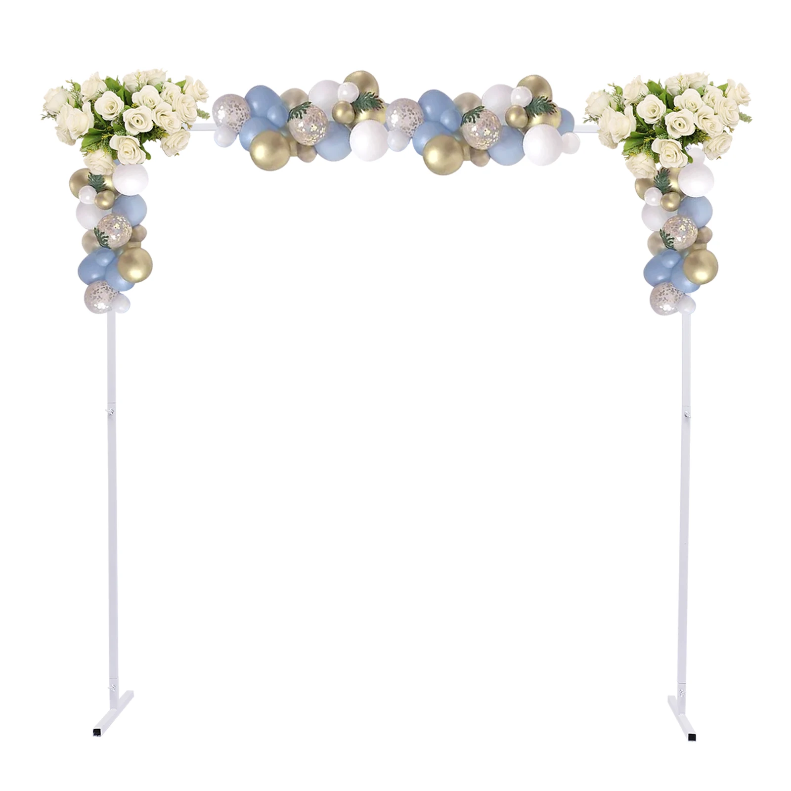 Bymaocar 6.6ft Wedding Arch for Ceremony Balloon Arch Stand Metal Backdrop Stand for Weddings Birthday Party Event Display