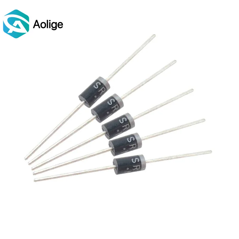 20 piezas Diodo Shottky SR5100 5A / 100V DO -27 SB5100
