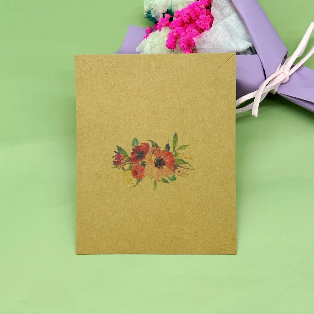 10*8cm 100pcs/lot Kraft Cardboard Blank Jewelry Fashion Necklace Cards Kraft Paper Displays Earrings Card