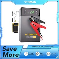 VTOMAN X1 Jump Starter with 100PSI Air Compressor, 2500A Peak Car Starter, 12V Lithium Battery Jump Box, 400 Lumen LED