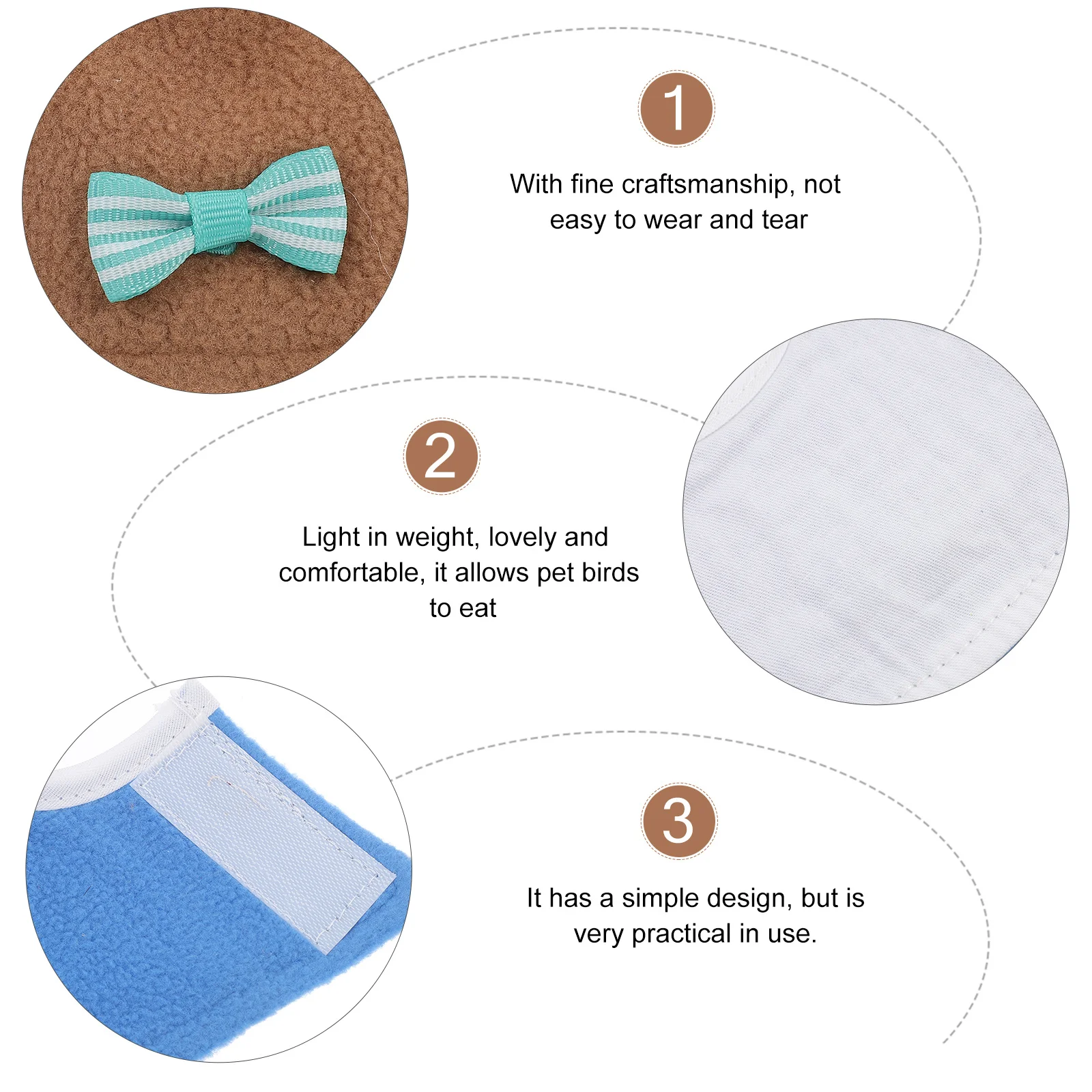 

2Pcs Parrot Protective Collars Lightweight Anti-Pecking Bird Recovery Neck Rings Safe Neckbands Pet Supplies