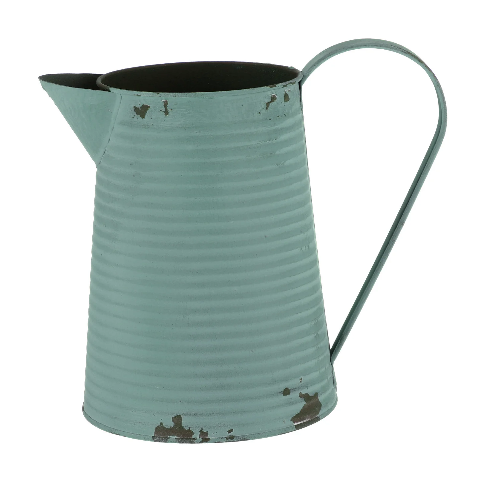 Tin Flower Bucket Kettle Container Storage Pot Vase French Pitcher Iron Home Decoration