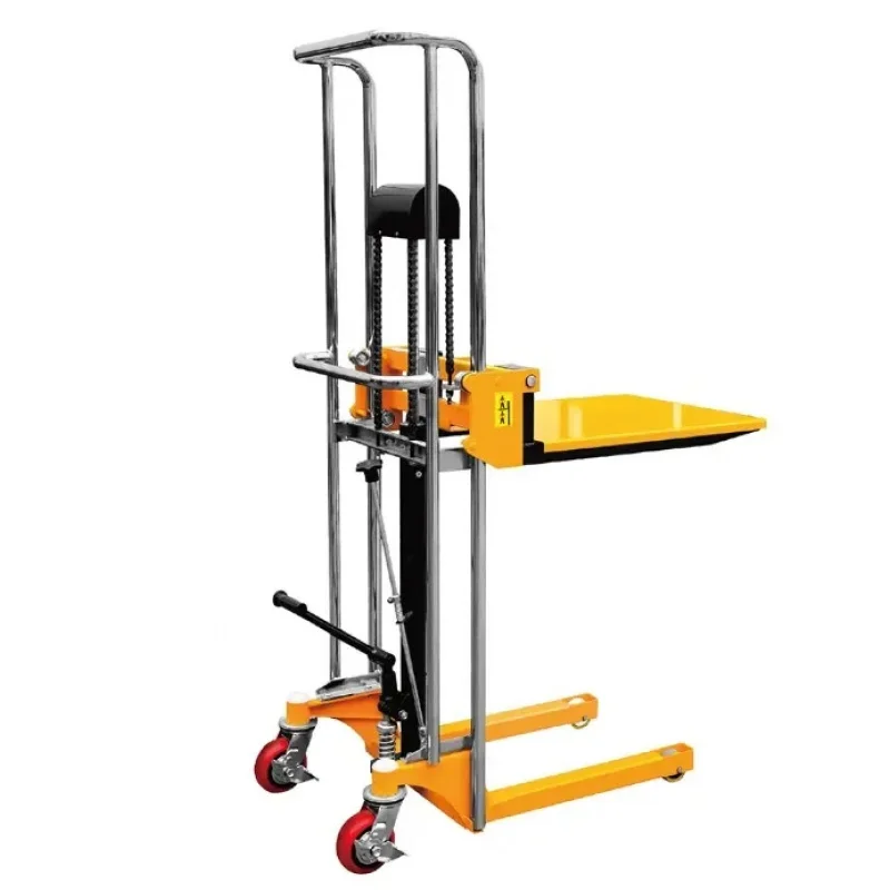 MAIHUI SDDJS Hand Pallet Stacker With Platform Portle Hydraulic Fork Lift