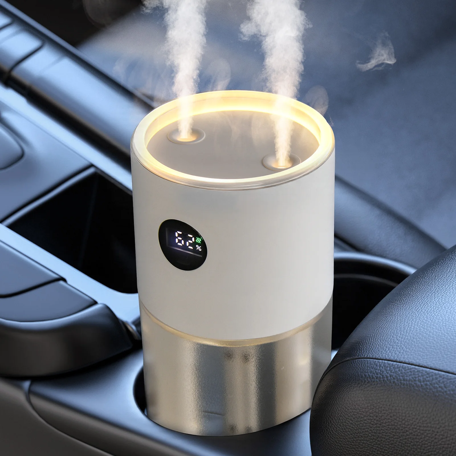 Eary 500ml USB Mini Car Humidifier Aromatherapy Air Freshener for Essential Oils 3000mAh Portable Auto Home Bedroom Office Use