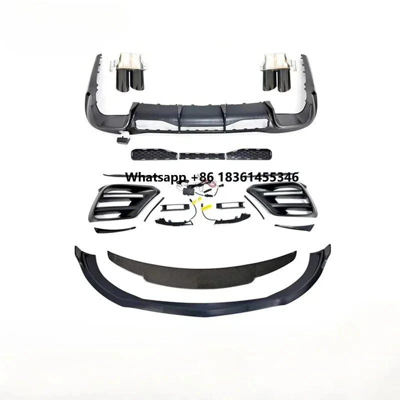

W223 Sport Upgrade To B Style Front Lip Rear Diffuser Tailpipe High Quality Factory Body Kit S Class
