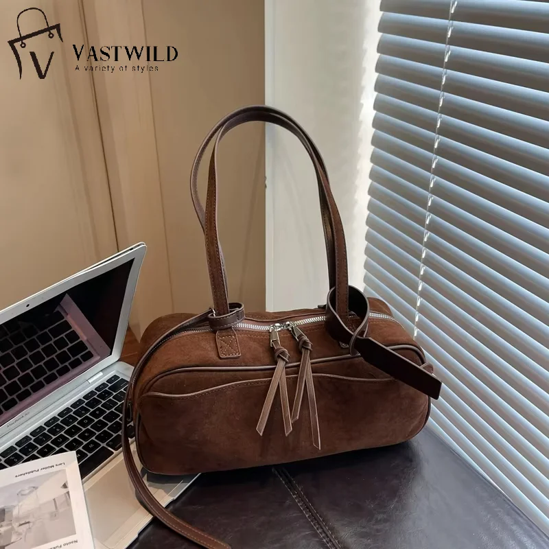 

2025 Winter Suede PU Leather Women Shoulder Bags Luxury Brand Design Women Handbags Genuine Leather Crossbody Bags Woman
