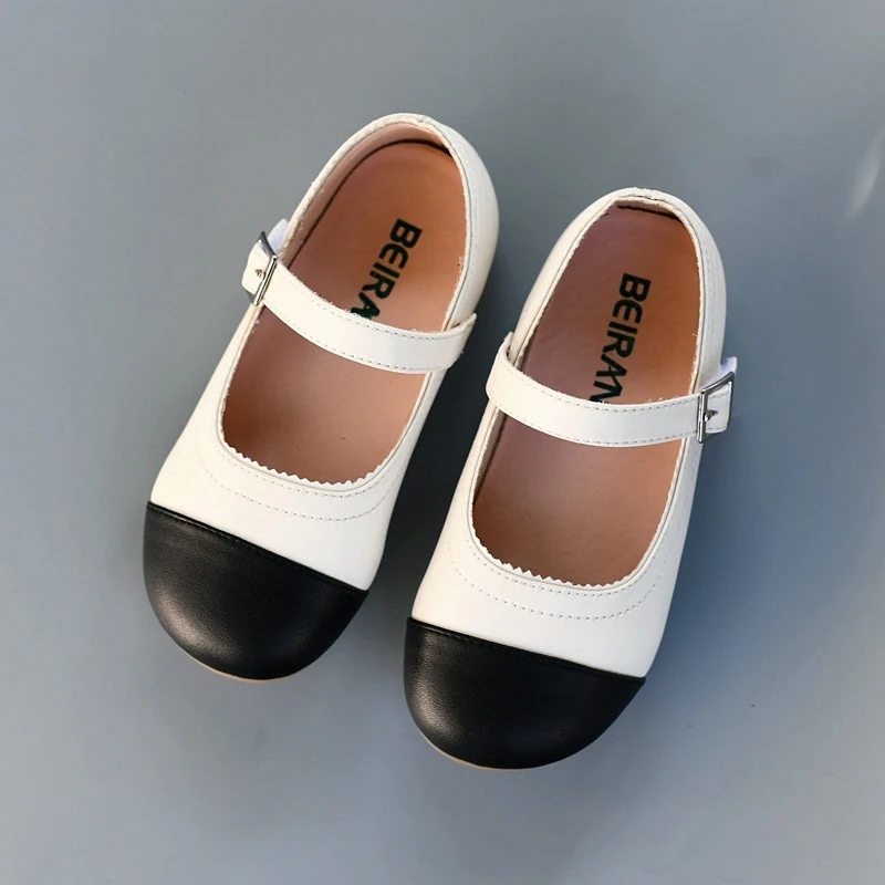 Spring Cowhide Baby Girls Flats Summer Genuine leather Mixed color Children\'s casual Shoes Soft Kids ballet Flats