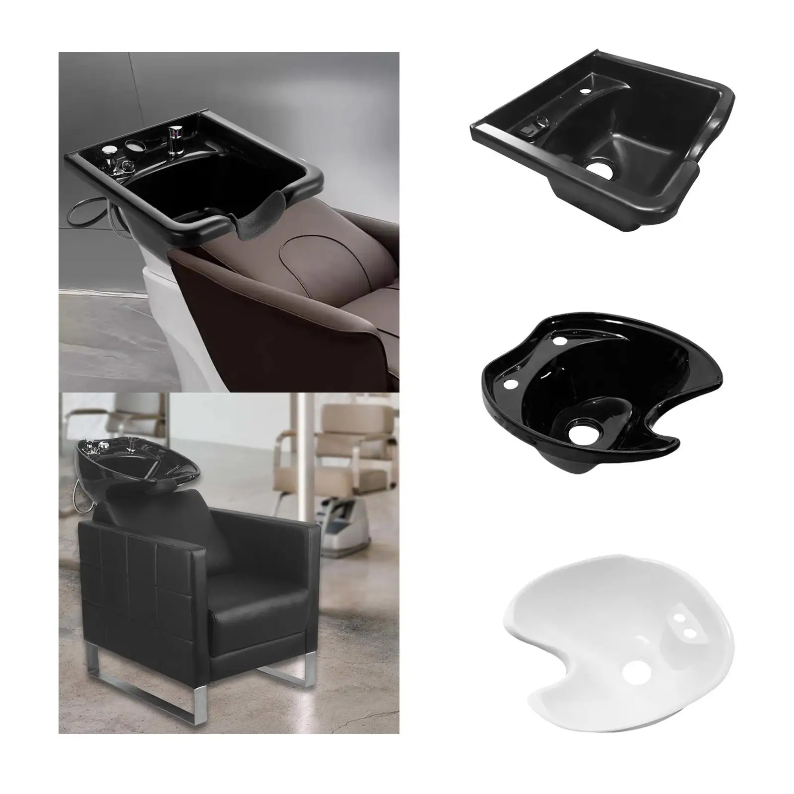 

Salon Shampoo Bowls Hairs Backwash Basin for Home Salon Use Easy to Clean and Install Hairs Washing Wash Sink Hairdresser Basin