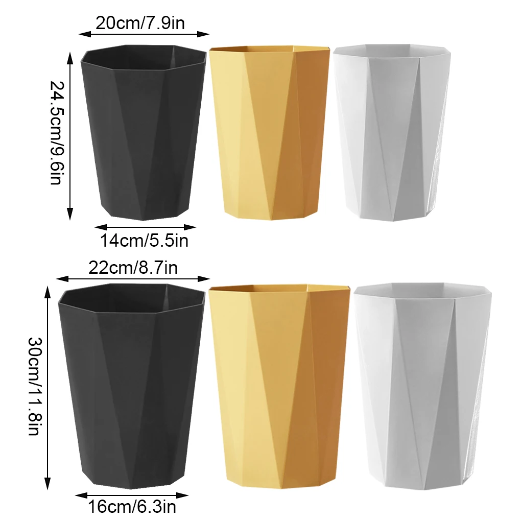 Multifunctional Waste Bin universal Solution For All Needs Lightweight Ergonomic Household Trash Can white L