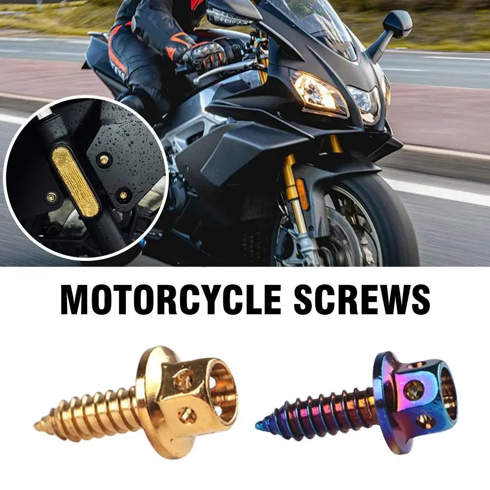 Viti per moto Elementi di fissaggio autofilettanti esagonali cavi elettrici Modifica bici Accessorio per l'aumento dello specchietto retrovisore