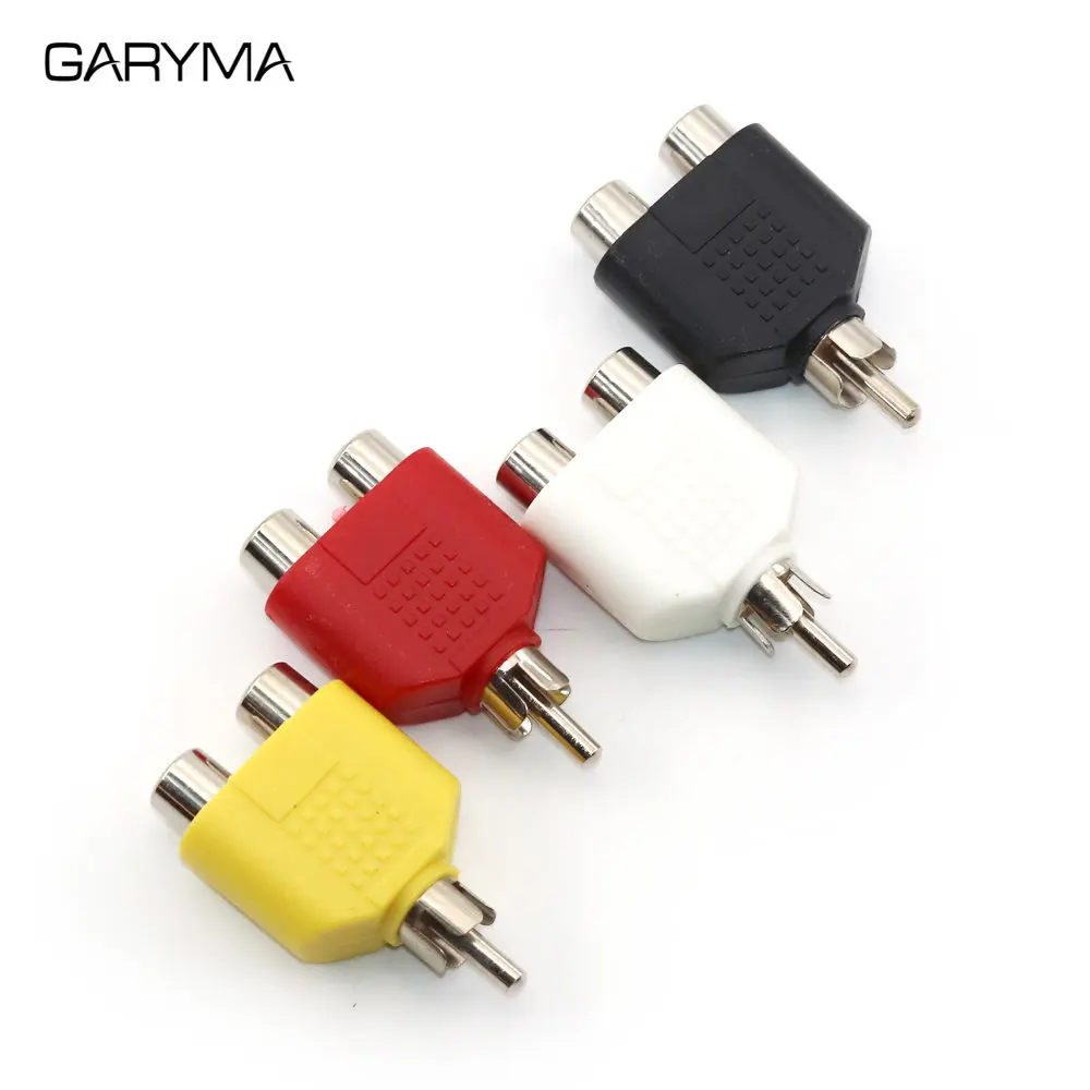 1 ذكر إلى 2 أنثى RCA Y الخائن AV الصوت والفيديو التوصيل محول AV جاك RCA التوصيل إلى محول مزدوج