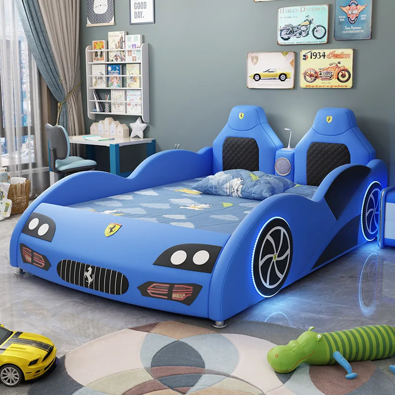 Children's furniture sports car bed car bed boys 1.2 meters 2 children's single bed youth bed 1.2 meters 1.5 single bed