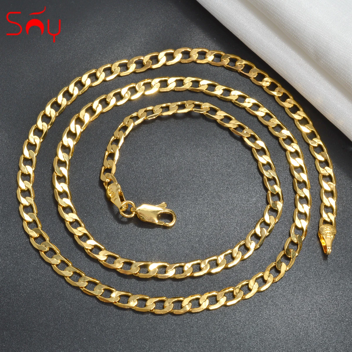 Classic Trendy Copper Figaro Chain Necklace For Men Women 18/22 Inches 4MM Link Cuban Chain Choker Necklace Hip Hop Jewelry Gift