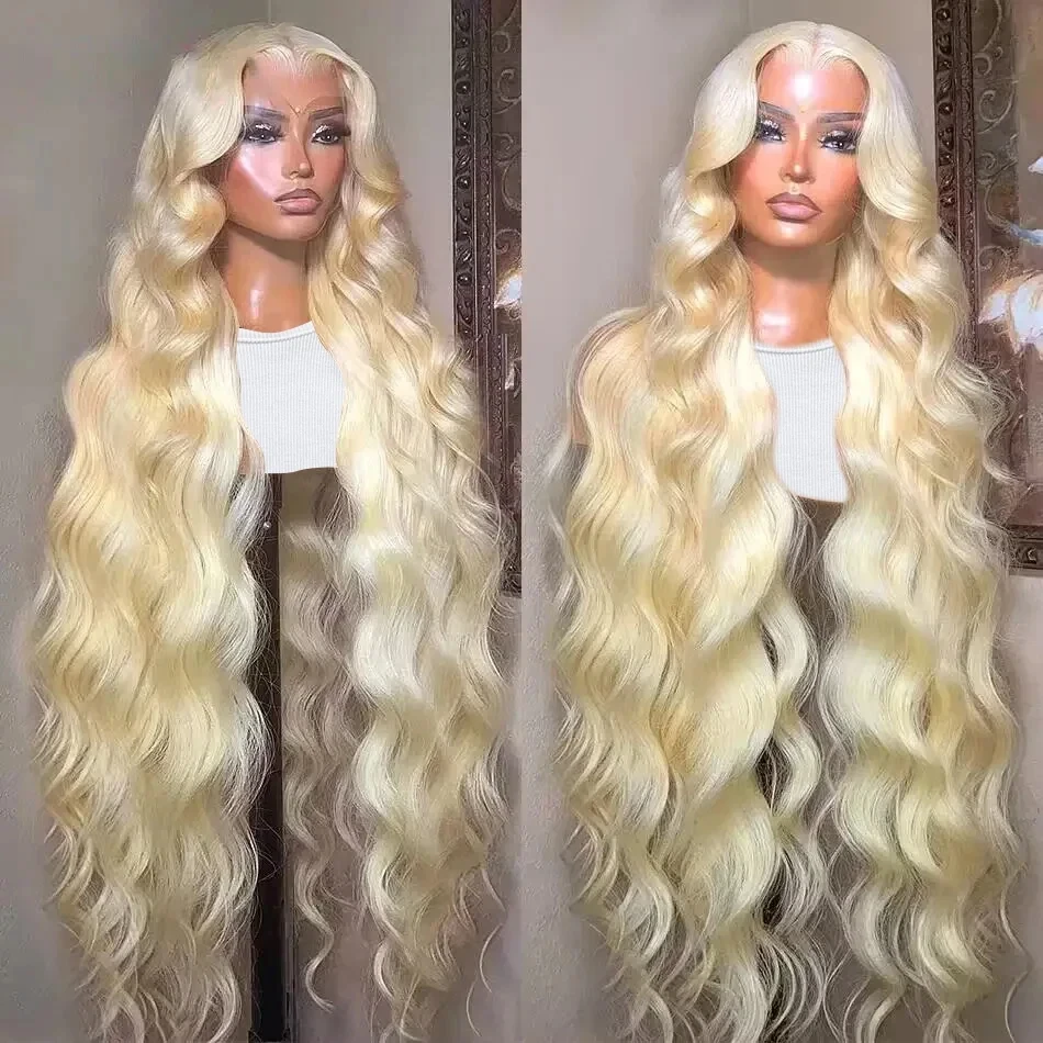 

13x6 Lace Front Human Hair Wigs For Black Women 613 Blonde Color Brazilian Body Wave Hd Lace Frontal Wig