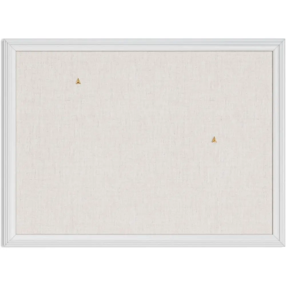 

Доска для заметок из льняной ткани 18x24 дюйма - белая, под дерево, настенная, для дома, офиса, класса