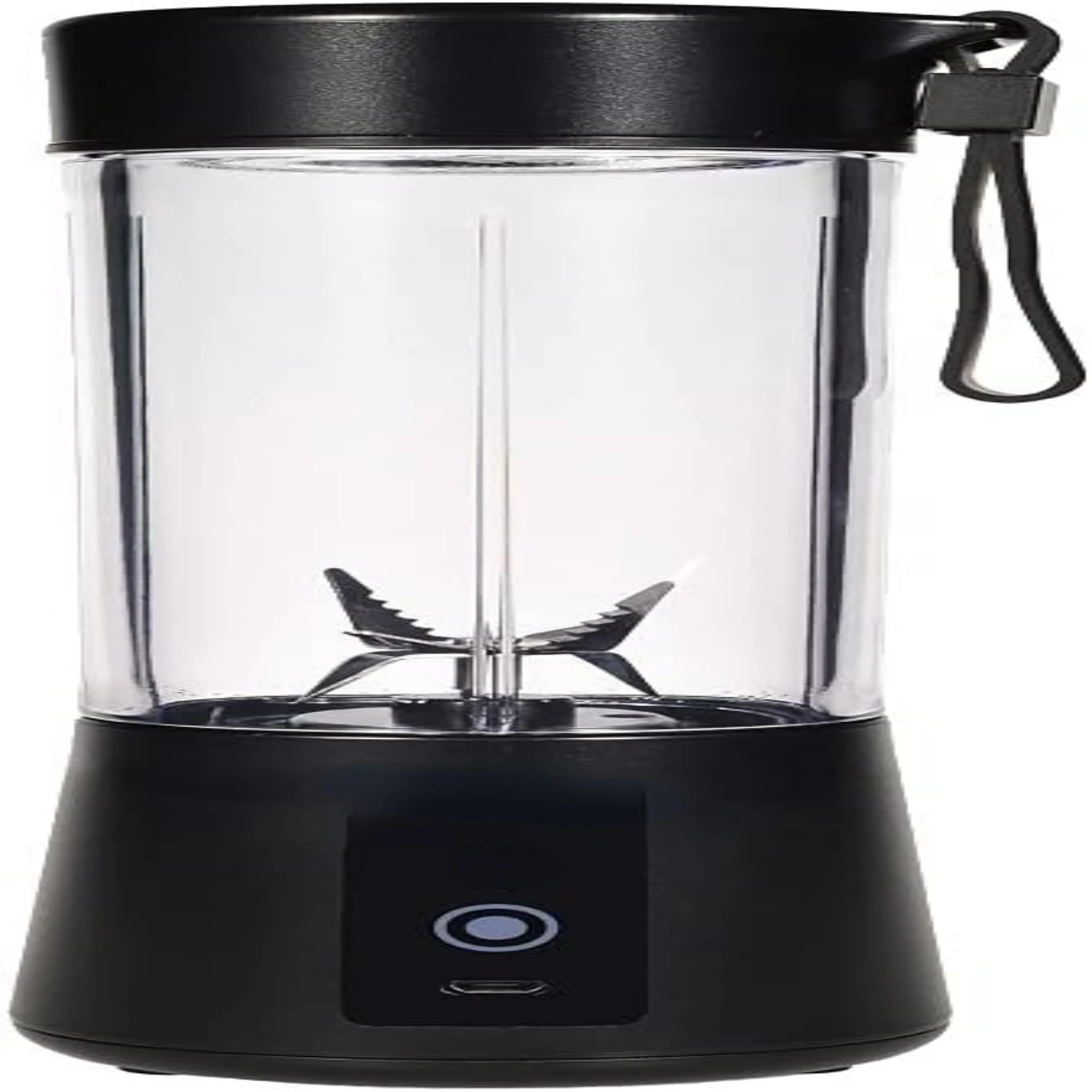 Convenient, Portable, and BPA-Free Black 14 oz Blender - Ideal for Shakes and Smoothies on-the-Go - Easy-to-Carry Design - Trave