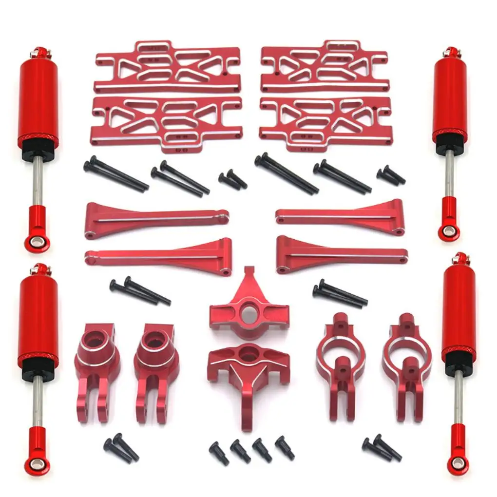 

RCGOFOLLOW Shock Absorber Swing Arms Steering Cup Metal Parts Kit For 1/10 Wltoys 104009 104016 104018 RC Car Parts