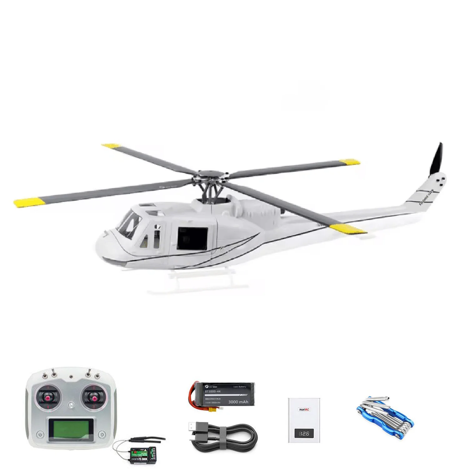 

FLYWING RC Вертолет Игрушки UH1 V4 RC Самолет GPS Автоматический полет Бесщеточный двигатель 60A Двойной ESC Модель возврата низкой батареи Подарок для взрослых