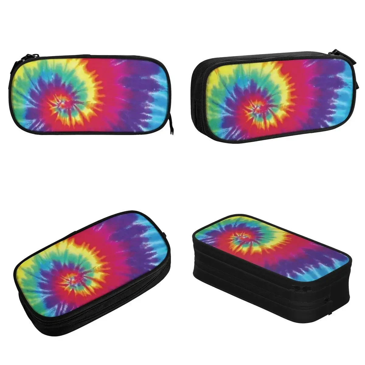 Tie Dye Pencil Cases Rasta Reggae Rastafarian Jamaica Pencil Box Pen Holder for Student Large Storage Bags School Stationery