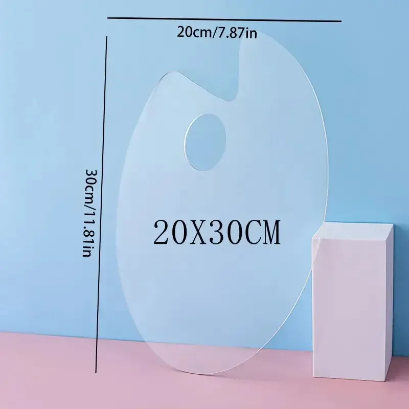 1 pz tavolozza trasparente tavolozza acrilica tavolozza di pittura a olio di belle arti pittura acrilica a guazzo