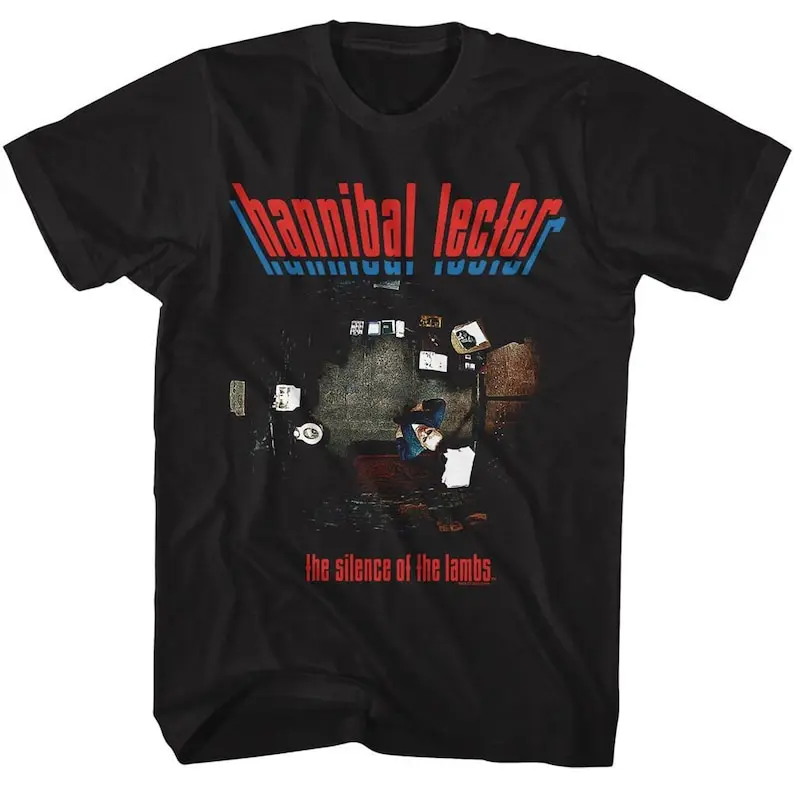 Silence of the Lambs Silence Hannibal Cell Black T-Shirt