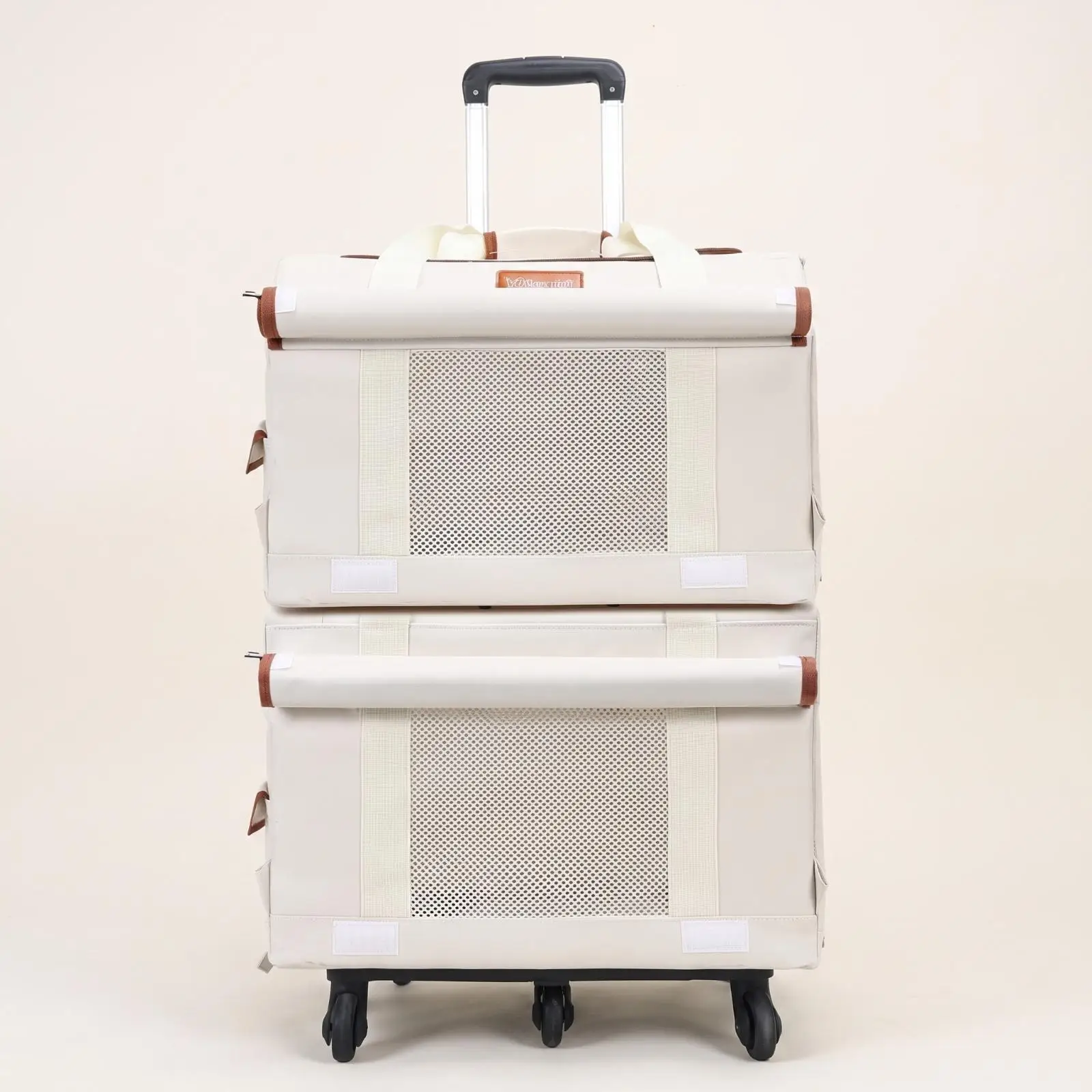 Travel Container Breathable Mesh Cat Bag Pet Carrier with Wheels Pet Moving Carrier for Transport of Cats