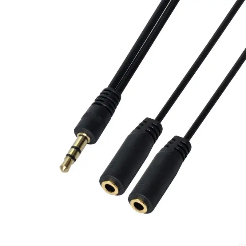 3.5mm Male to Double Female Auditory Cord Y Splitter Cable Line for Media Player