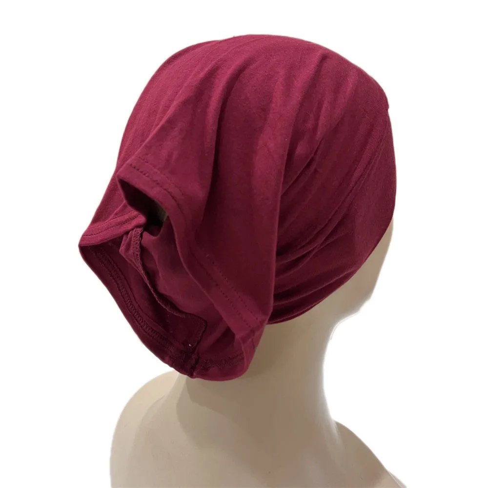 Muslim Women 2022 Modal Head Scarf Underscarf Stretch Hijab Turban Headwrap Underscarf Cap Shawl Islam Scarf Inner Hijabs Bonnet