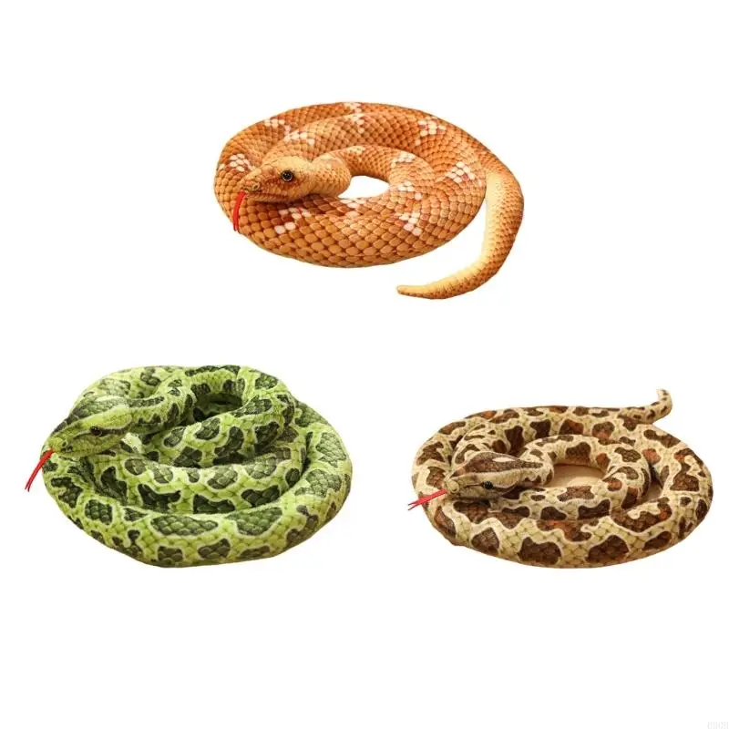 090B Oversized Snake Pranks Toy Stuffed Animals Toy for Adult Halloween Stuffed Snake Figure Toy Pranks for Kids