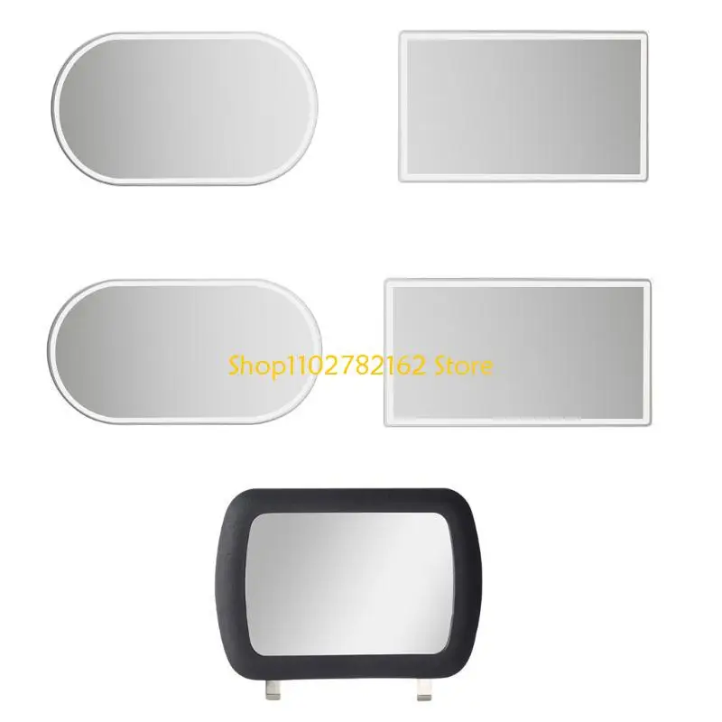

547B Stainless Steel Makeup Mirror Car Sun Visors Makeup Mirror Adhesive Vanity Mirror Car Interior Cosmetic Mirror