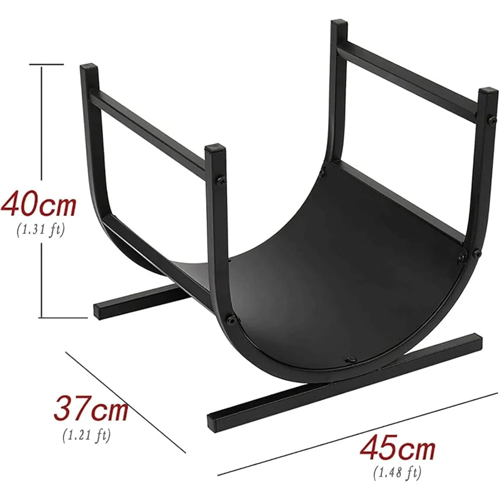 Дуговая подставка для дрова, Минималистичная черная металлическая подставка для дрова, наружная деревянная подставка для дрова/пиломатериалы/Kindling