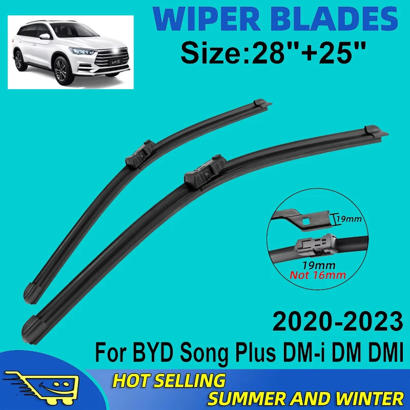 

2PCS Wiper Blades Set Kit For BYD Song Plus DM-i DM DMI 2020-2023 2021 Front Windshield Brushes Windscreen Window Accessories