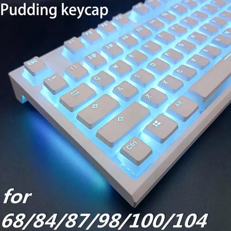 Pudding Keycap for GMK87 GMK81 GMK67 K617 M87 129 Keys OEM PBT Key Cap Backlit for Mx Profile Mechanical Keyboard Kit Keycaps