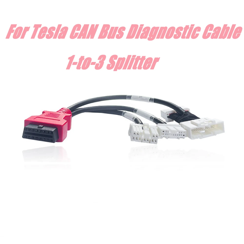 For Tesla Model 3/X/Y/S  CAN Bus Diagnostic Cable OBD 16 1-to-3 Splitter for Autel/LAUNCH/XTool EV Scan Tools