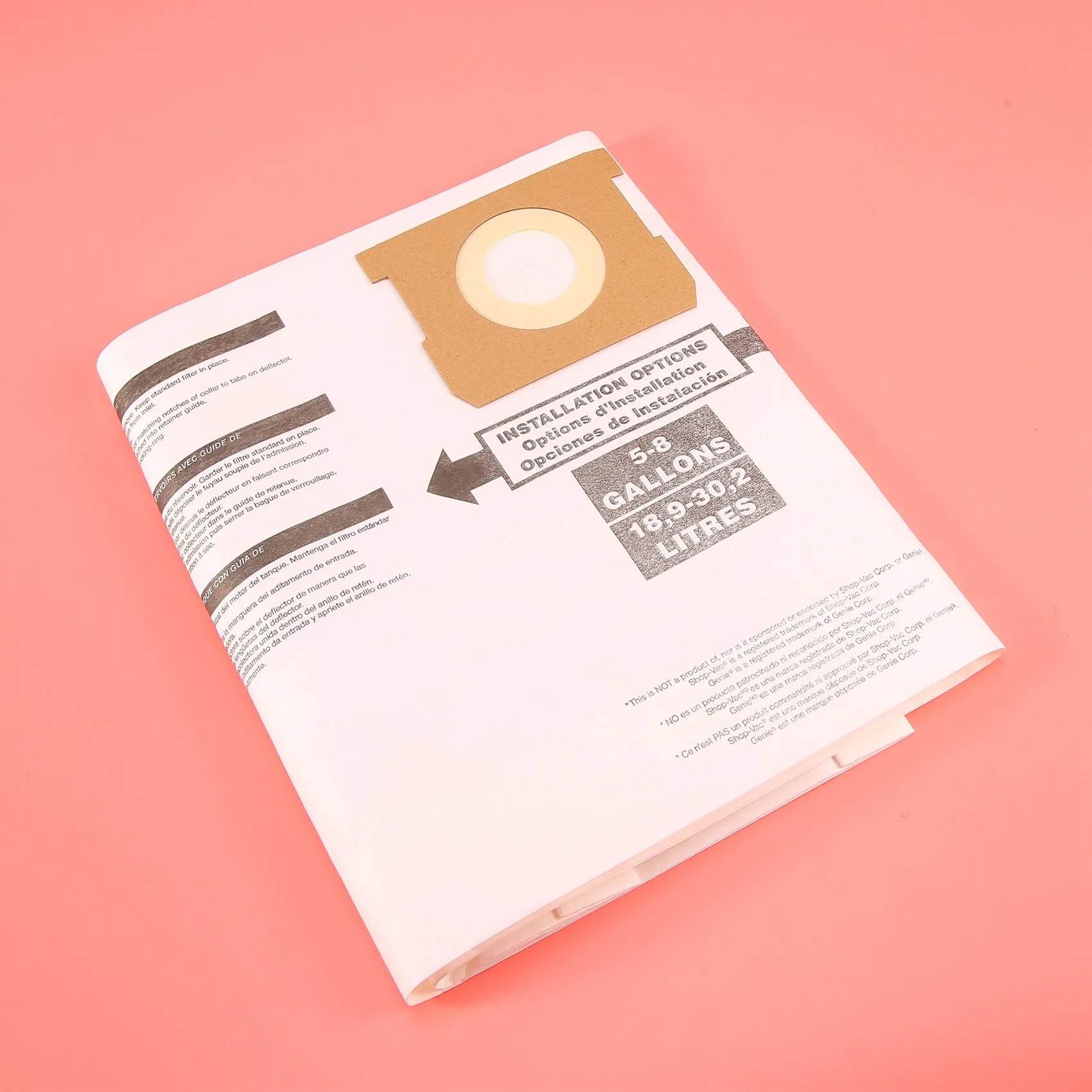 YCOC-Universal Dry Dust Bag 5 To 8 Gallon Vacuum Cleaner Replacement Accessory Fit For Shop Vac 90661 906-61 9066100