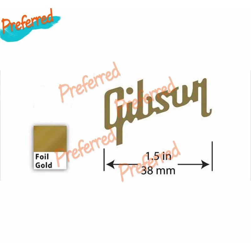 Pegatina Guitarra Gibson Dorada 3,8 cm