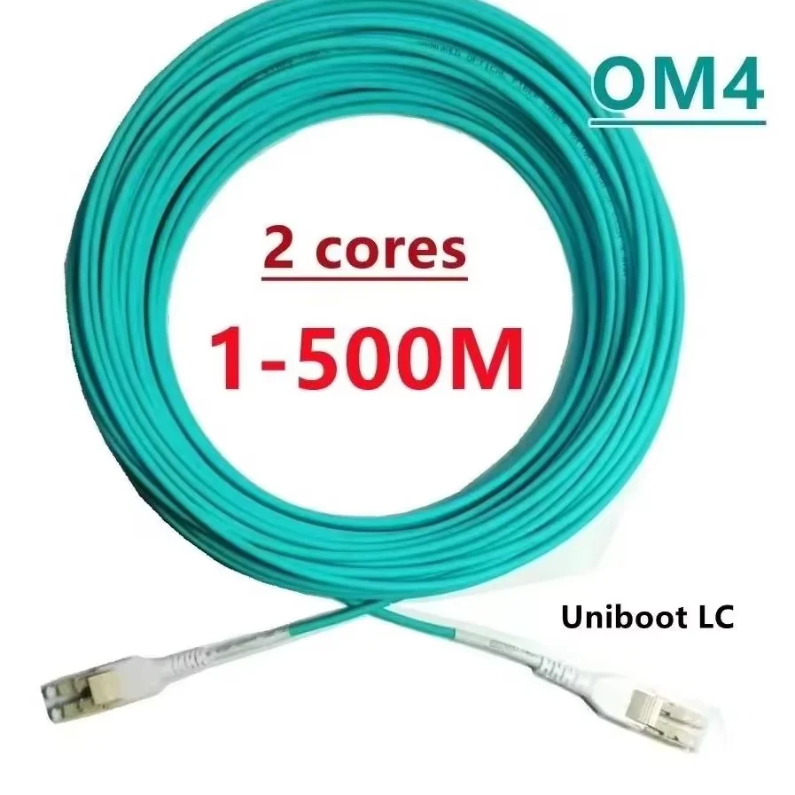 2 cores optisch patchkabel OM4 Uniboot-LC gepantserd 1-500M MM 120m 100m 50m 150m 200m 2C ftth jumper 2 vezels LC-LC multimode