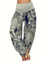 Plus Size 1XL-8XL Woman‘s Fashion  Multi-color Digital Printed Harem Pants Trousers Ladies Long Leg Wide Leg Pants Pants - Image 6