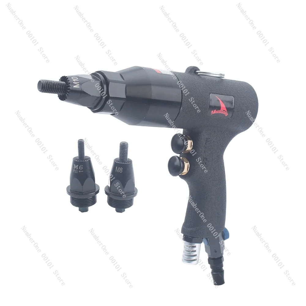 YOUSAILING M5-M6-M8 ou M6-M8-M10 ou M5-M6-M8-M10 Rebites pneumáticos Pull Setter Pistola de porca de rebites de ar para porcas de ferro de alumínio