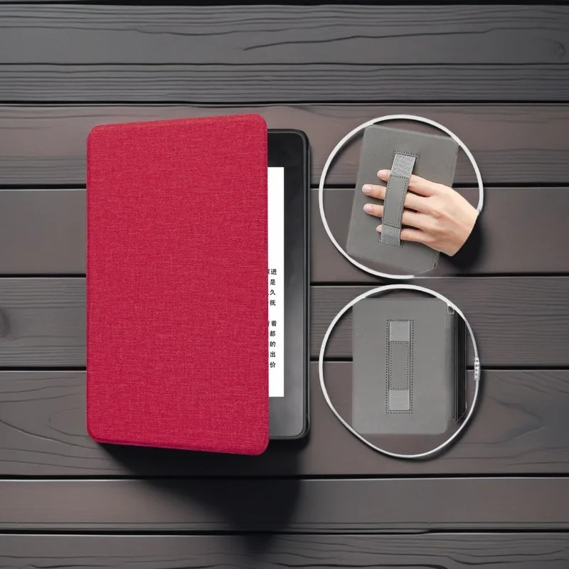 حافظة مغناطيسية لجهاز Kindle Paperwhite 3 2 1 DP75SDI 5th 6th 7th Generation 2012/2013/2015/2017 غطاء حماية مع حزام اليد #5