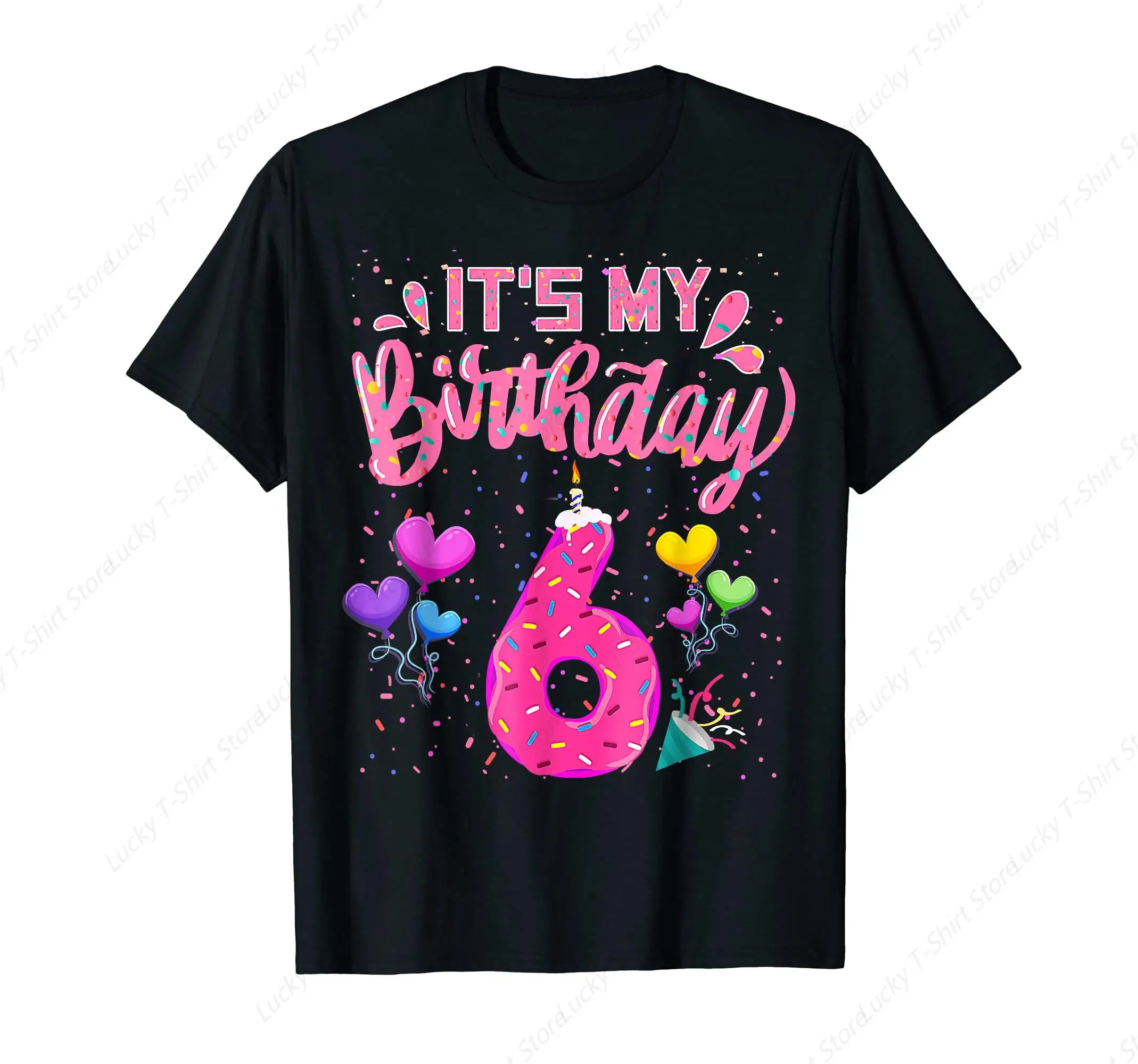 It's My 6th Birthday Doughnut Happy 6 Years Old T-Shirt