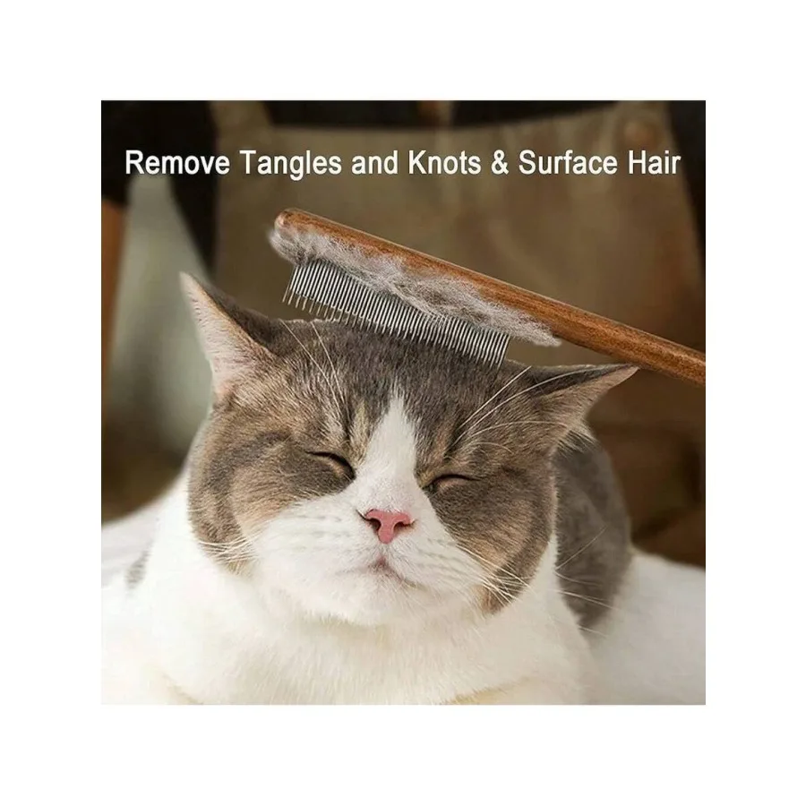【New style】Local Shipping Solid Wood Pet Comb Grooming Tool For Cats, Dogs And Rabbits, Cat Comb, Dog Comb