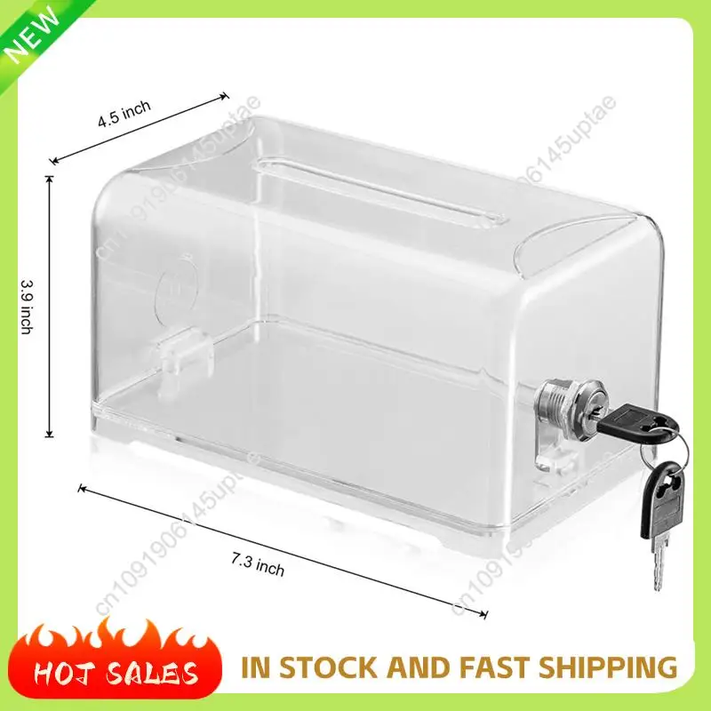 N88R 2X Donation Suggestion Box With Lock, Ballot Box,Suggestion Box For Fundraising, Donation, Tip Jars, Raffle Box