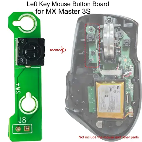 Panneau de boutons de souris à clé gauche, pièce de réparation pour souris de jeu Logitech MX Master 3S, 1/2 pièces