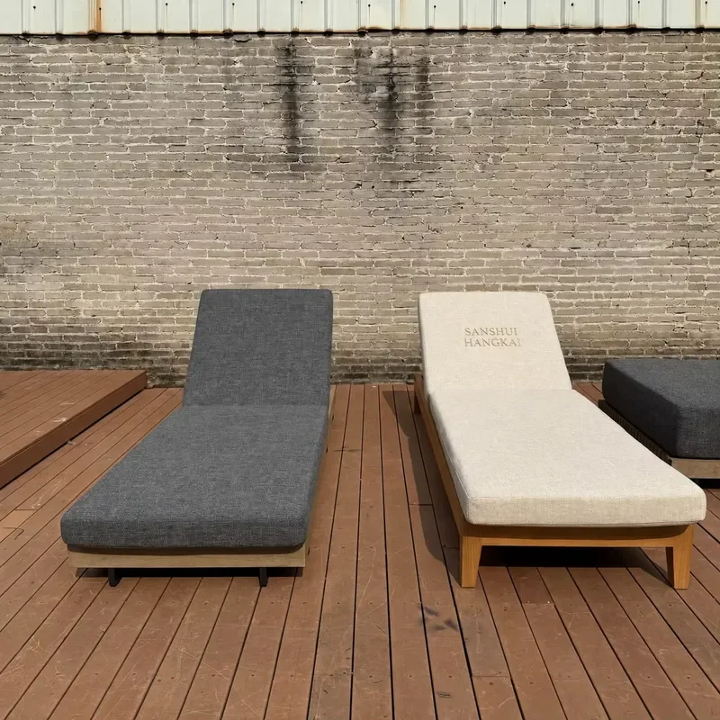 High End Design Luxury Style Teak Sun Chair Hotel Outdoor Furniture Lounge Chair