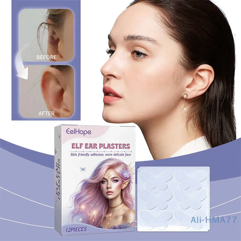 6Pair Butterfly Shape Cosmetic Ear Corrector Elf Ear Stickers Ear Supporters Self Adhesive Invisible Ear Stickers