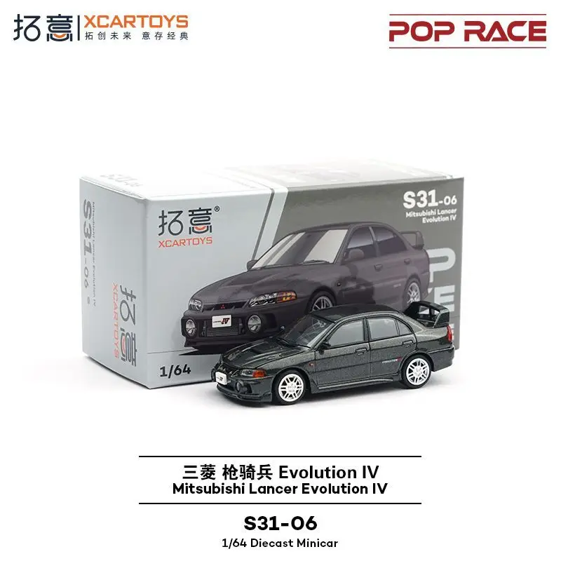 

XCARTOYS POPRACE 1/64 Scale Alloy Car Model of Mitsubishi EVO Lancer IV Super Sports Racing Car Ideal Boy Birthday Gift